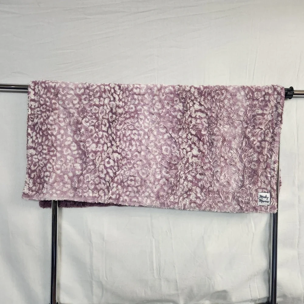 Minky Mamas Blanket‎ 36x35 Purple Minky Plush Soft Throw Lovey